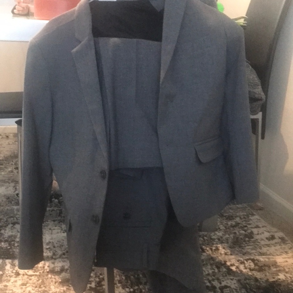 Kids size 8/10 tux boys grey